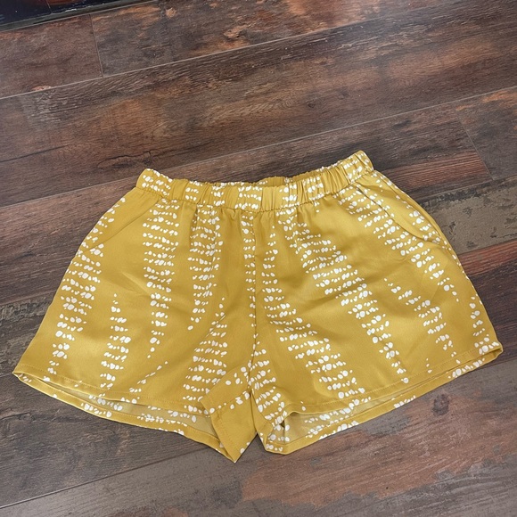 Tyche Pants - Yellow Polka Dot Shorts